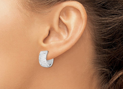Sterling silver hoop earrings, another view