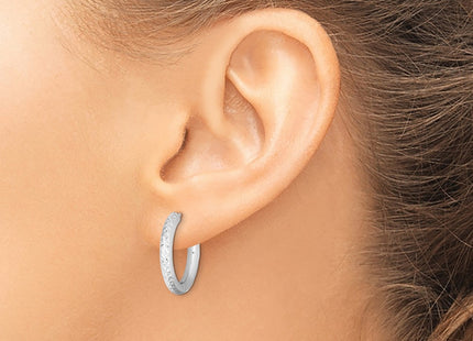 Sterling silver hoop earrings, another view
