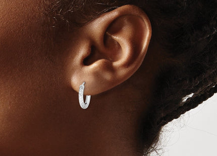 Sterling silver hoop earrings, another view