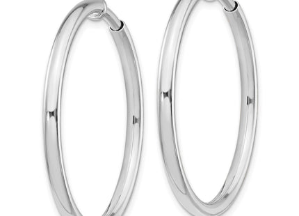 Sterling silver hoop earrings, alternate view