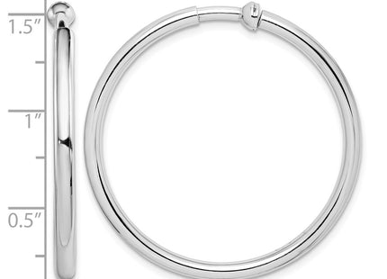 Sterling silver hoop earrings, further view