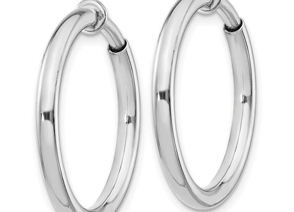 Sterling silver hoop earrings, alternate view