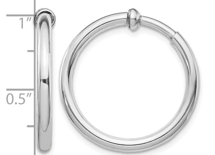 Sterling silver hoop earrings, further view