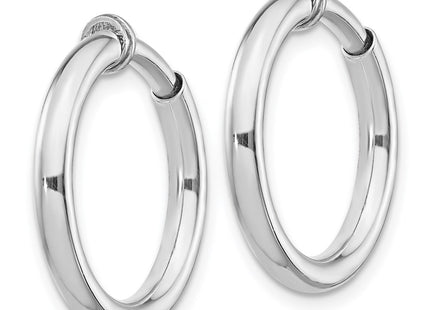 Sterling silver hoop earrings, alternate view