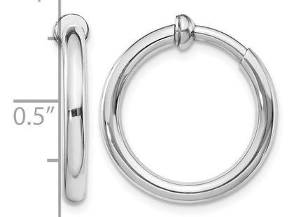Sterling silver hoop earrings, further view