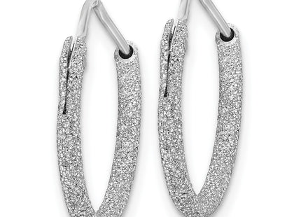 Sterling silver hoop earrings, alternate view