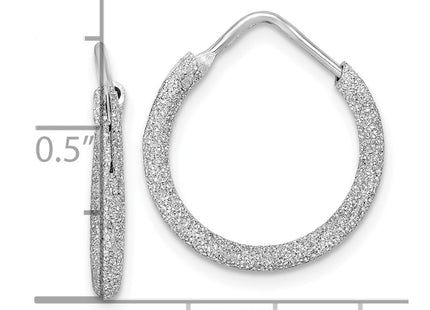 Sterling silver hoop earrings, further view