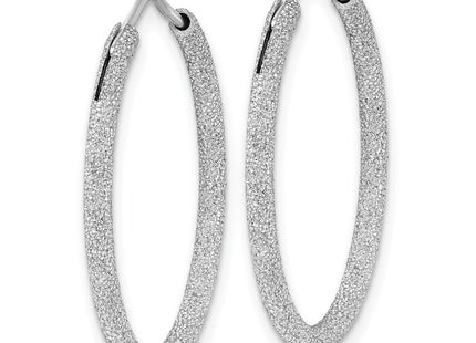 Sterling silver hoop earrings, alternate view