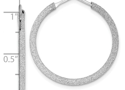 Sterling silver hoop earrings, further view