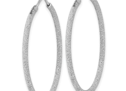 Sterling silver hoop earrings, alternate view
