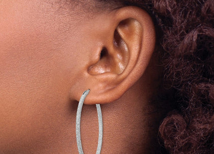 Sterling silver hoop earrings, another view