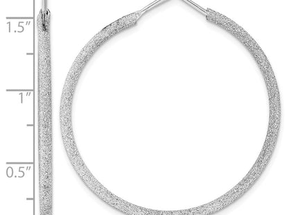 Sterling silver hoop earrings, further view