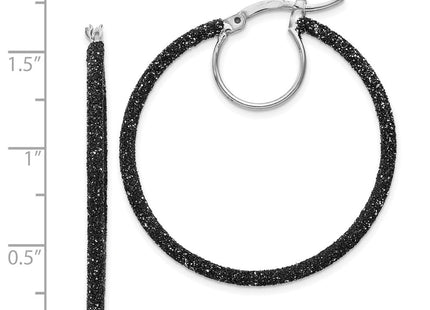 Sterling silver hoop earrings, further view
