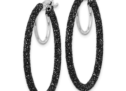 Sterling silver hoop earrings, alternate view