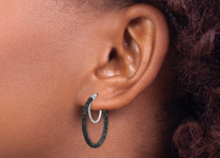 Sterling silver hoop earrings, another view