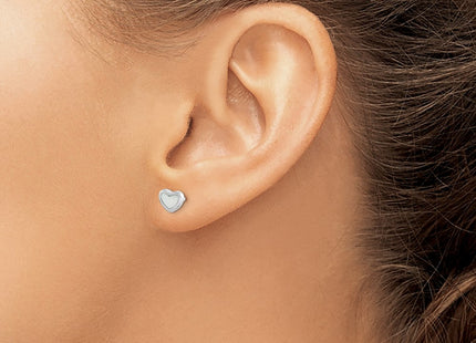 Sterling silver mother of pearl mother earrings, another view