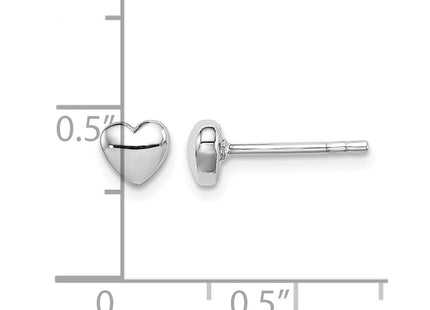 Sterling silver heart earrings, further view