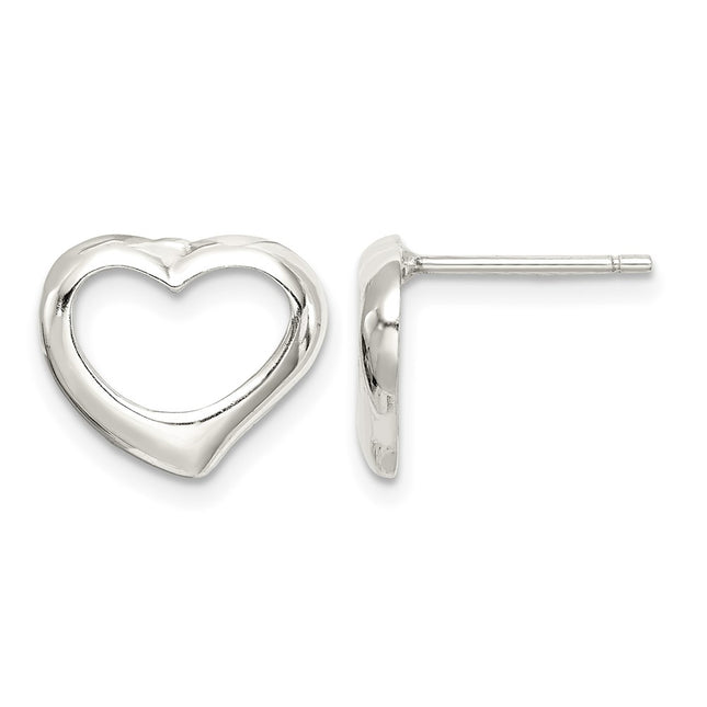 Sterling silver heart earrings