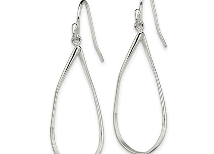 Sterling silver teardrop drop earrings, alternate view