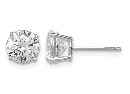 Sterling silver cubic zirconia stud earrings