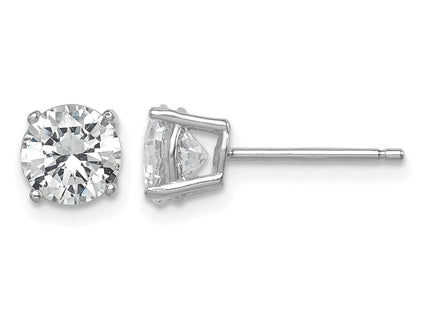 Sterling silver cubic zirconia stud earrings