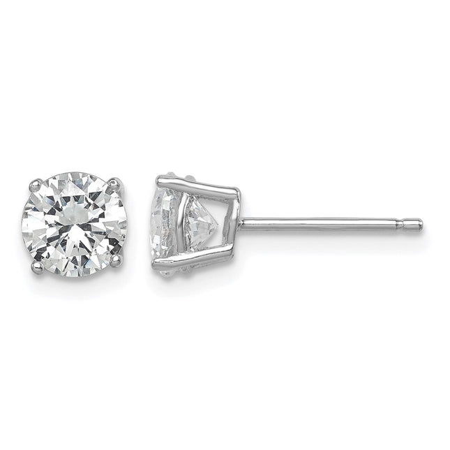 Sterling silver cubic zirconia stud earrings
