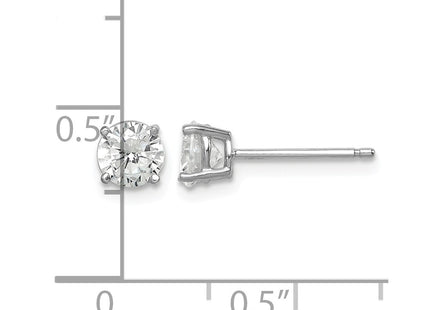 Sterling silver cubic zirconia stud earrings, further view