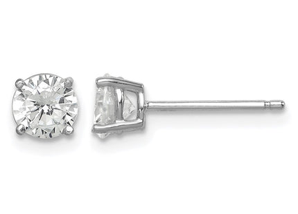 Sterling silver cubic zirconia stud earrings