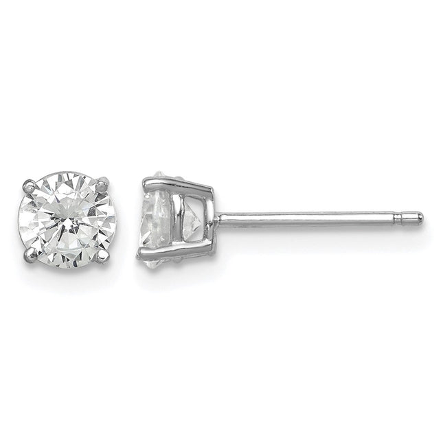Sterling silver cubic zirconia stud earrings