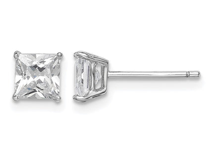 Sterling silver cubic zirconia stud earrings