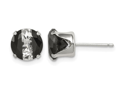 Sterling silver cubic zirconia stud earrings