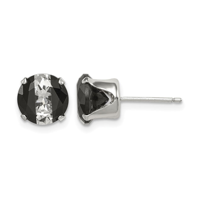 Sterling silver cubic zirconia stud earrings