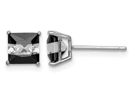 Sterling silver cubic zirconia stud earrings