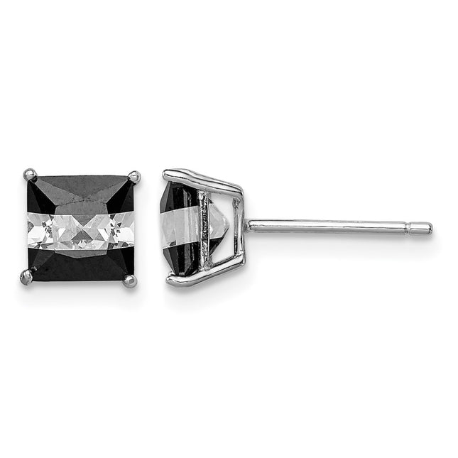 Sterling silver cubic zirconia stud earrings