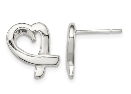 Sterling silver heart earrings