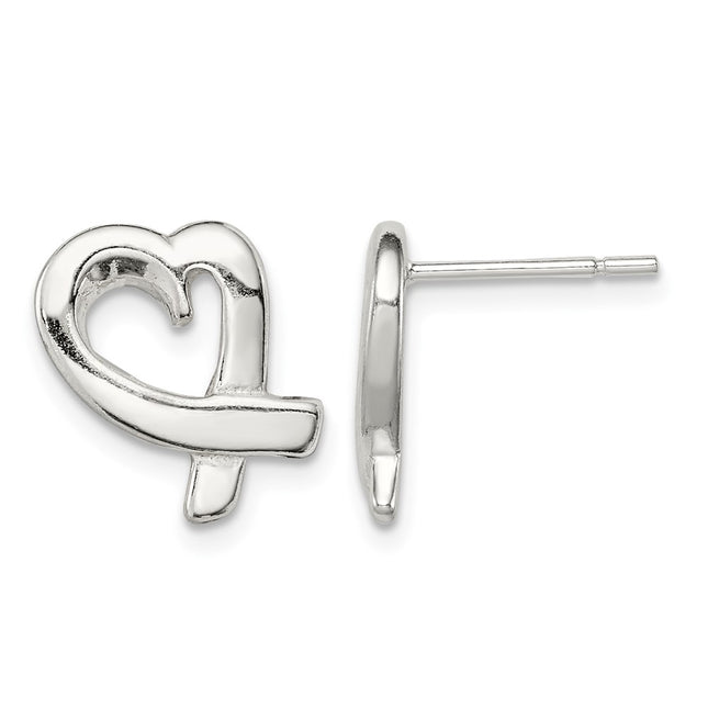 Sterling silver heart earrings