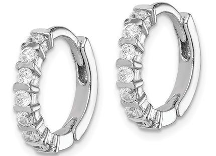 Sterling silver cubic zirconia earrings, alternate view