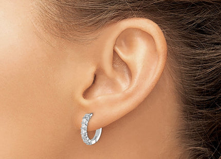 Sterling silver cubic zirconia earrings, another view