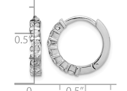 Sterling silver cubic zirconia earrings, further view