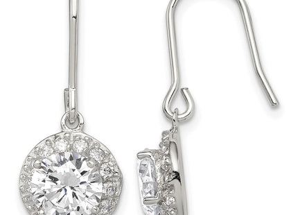 Sterling silver cubic zirconia drop earrings