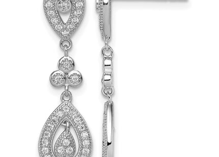 Sterling silver cubic zirconia drop earrings