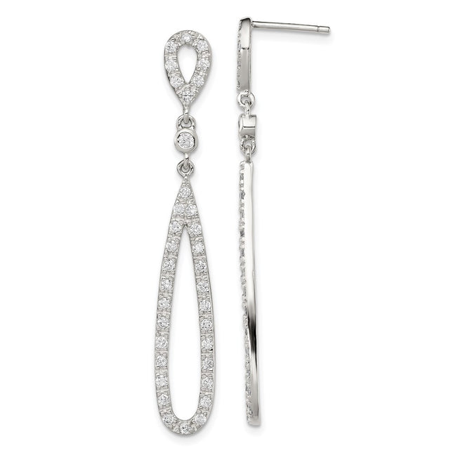 Sterling Silver Earrings Style QE9293 - Classique Jewelry Inc.