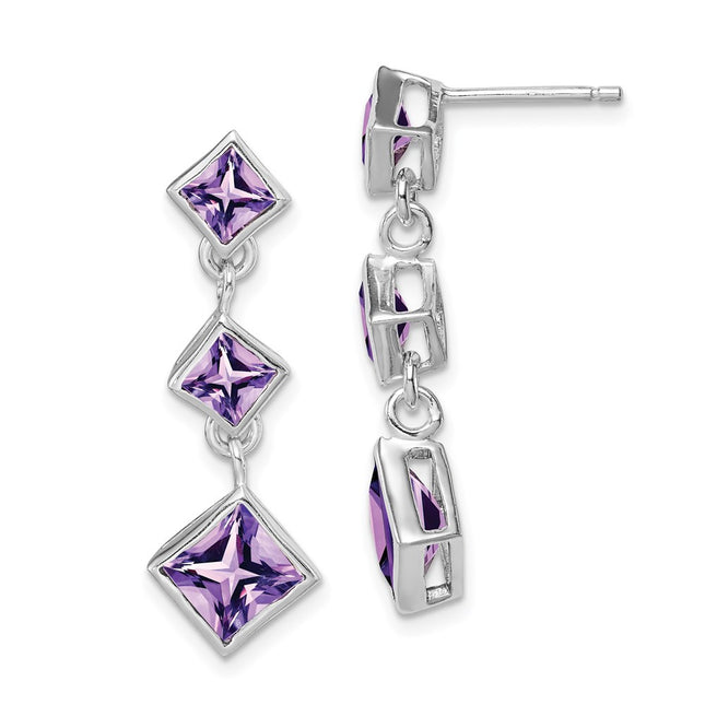 Sterling Silver Earrings Style QE9413AM - Classique Jewelry Inc.