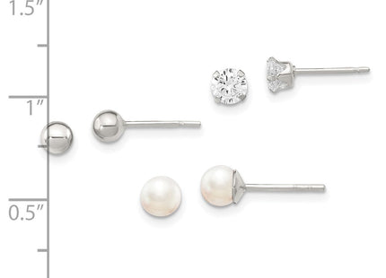 Sterling Silver Earrings Style QE9577SET - Classique Jewelry Inc.