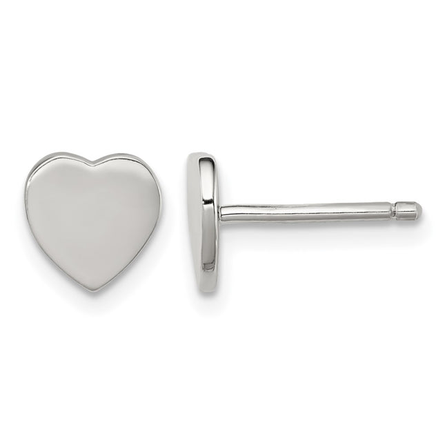 Sterling silver heart earrings