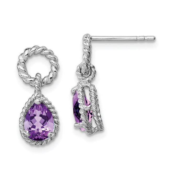 Sterling Silver Earrings Style QE9796AM - Classique Jewelry Inc.