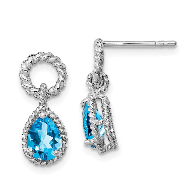 Sterling Silver Earrings Style QE9796BT - Classique Jewelry Inc.