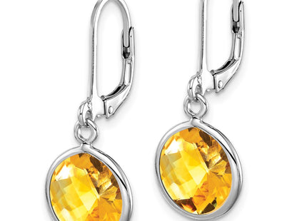 Sterling silver citrine earrings, alternate view