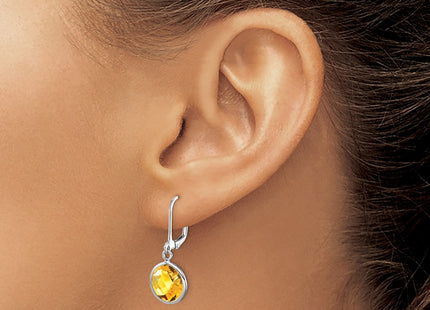 Sterling silver citrine earrings, another view