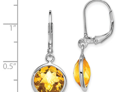 Sterling silver citrine earrings, further view
